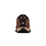 Championes de trekking Columbia Crestwood Low Omni-Grip para hombre, color marrón con detalles en negro y cordones bicolor. Empeine de gamuza y malla, con suela de caucho de alta tracción y mediasuela amortiguadora.
