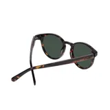 Lentes de sol Indie Pacific con montura redonda color carey, hechos a mano con maderas certificadas y acetato de celulosa. Lentes polarizados con protección UV 100% y bisagras flex.