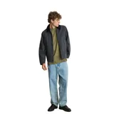 Campera Rhythm Mirissa color negro, con cuello de pana negra, cierre frontal y bolsillos laterales.