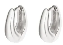 Aros tipo argolla redondeados con baño de oro rosa de 18k.