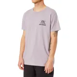 Remera violeta de manga corta con cuello redondo y estampado en el pecho con el logo de la marca Katin Customs.