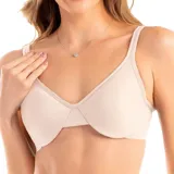 Soutien color arena, con aro y copa entera.