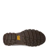 Botas tipo Chelsea Caterpillar modelo Threshold, confeccionadas en cuero color marrón, con paneles elásticos laterales y suela de goma robusta con relieve.