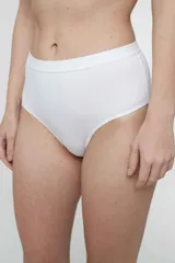 Bombacha tiro alto color borgoña, con fundillo de algodón.