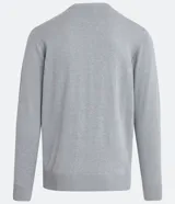 Buzo de tejido de punto con cuello redondo, mangas largas y puños acanalados. Diseño liso y minimalista de la marca Marfinno.