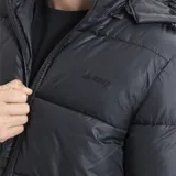 Campera puffer Reef de color gris, con diseño acolchado, cierre frontal completo, capucha desmontable y bolsillos laterales con cierre.