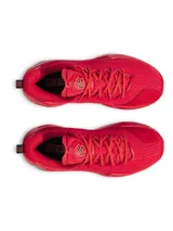 Championes de básquet Under Armour Curry 12 modelo Spark, color rojo intenso. Presentan parte superior de malla transpirable, contrafuerte de TPU moldeado en 3D y amortiguación UA Flow de doble densidad para mayor rebote y agarre en la cancha.