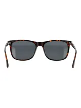 Lentes de sol con armazón de acetato biodegradable en diseño carey y cristales polarizados con protección UV.