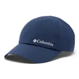 Gorra técnica azul marino con paneles perforados láser en los laterales y el logo de Columbia impreso en el frente.