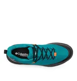 Championes de senderismo Columbia modelo Tellurix Titanium Omni-Max para hombre, en color verde turquesa con suela y refuerzos negros. Cuentan con empeine de malla transpirable, tecnología impermeable OutDry y suela Vibram.