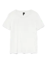 Camiseta de cuello redondo y manga corta, confeccionada en tejido de punto jersey de algodón orgánico con calce regular.