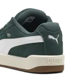 Championes Puma Park Lifestyle Easy SD de color verde oscuro, con la franja lateral característica en blanco, suela de goma y detalles en tono tostado.