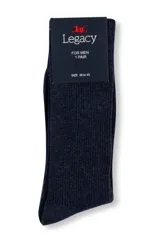 Media lisa de rib color azul marino, de la marca Legacy, para hombre.