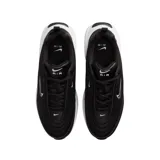 Championes Nike Air Max Portal de diseño urbano, con capellada de malla negra y refuerzos sintéticos. Presentan una entresuela blanca con tecnología Air Max visible en el talón y suela de goma negra.