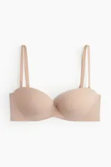 Soutien balconette de microfibra con copas super push-up acolchadas, aros, varillas laterales de sujeción y breteles ajustables extraíbles.