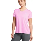Remera deportiva Under Armour Tech para mujer, color verde con logo estampado en el pecho. Cuello en V y mangas cortas.