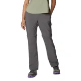Pantalón convertible de trekking marca Columbia, modelo Silver Ridge Utility Trail, en color gris. Cuenta con diseño de perneras desmontables mediante cremallera para convertirlo en short, bolsillos laterales, bolsillo cargo y protección solar.