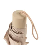 Paraguas manual color caqui con logo XL en negro.