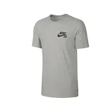 Remera de manga corta Nike SB, color gris melange, con cuello redondo y logo de la marca estampado en el pecho en color negro.