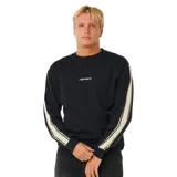 Buzo de punto Rip Curl con cuello redondo, diseño de rayas laterales en color crema en las mangas y logo bordado en el pecho.