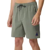 Short de baño Rip Curl modelo Search Cordura 19, color verde militar, con cintura elástica con cordón ajustable y bolsillos laterales con cierre.
