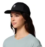 Gorra Columbia modelo Twin Canyon Ball Cap, color negro, con visera curva y parche frontal con el logo de la marca.
