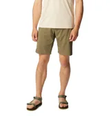 Short Columbia Silver Ridge Utility Omni-Shade color verde militar, de senderismo, confeccionado con tejido elástico y transpirable, con bolsillos laterales, traseros y uno con cremallera en la pierna derecha.