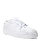 Championes urbanos Puma modelo Rebound Break, de diseño inspirado en el básquet retro. Presentan una capellada sintética de color blanco con perforaciones en la puntera, cierre de cordones y suela de goma resistente. Incluyen plantilla SoftFoam+ para mayor amortiguación.