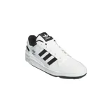 Championes Adidas Forum Low CL blancos con detalles en negro, incluyendo las tres tiras laterales y el logo en el talón.
