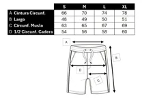 Bermuda deportiva azul marino de algodón, con cintura elástica ajustable con cordón, bolsillos laterales y bolsillo trasero.