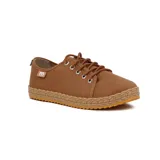 Zapato acordonado Moleca Gacela color camel con suela de yute.