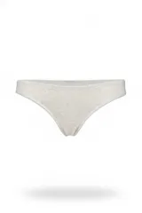 Pack de tres colaless de algodón, color gris melange, con bordes de puntilla.