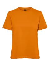 Remera de algodón orgánico con cuello redondo y mangas cortas, de calce regular.