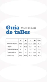 Short de baño burdeos con cintura celeste y cordón blanco.