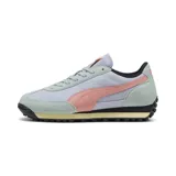 Championes Puma Easy Rider Weathered, color lila con detalles en verde agua y rosa coral.