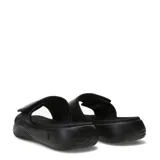Sandalias de hombre Tiffosi, color negro, tipo chancla con tira superior ajustable con velcro y plantilla anatómica texturizada.