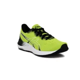 Championes Asics Gel-Excite 8 para running, color amarillo con detalles en negro y blanco, confeccionados en malla transpirable con el logo de la marca en los laterales.