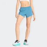 Short de running New Balance RC 3, color azul celeste, con cintura elástica, bóxer interno y detalles reflectantes.