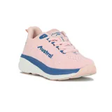 Championes de running Austral Champion Kid, color rosa claro con detalles en azul y suela blanca.