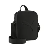 Bolso bandolera Puma Buzz Portable color negro con logo de la marca en relieve.