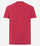 Remera básica de cuello redondo y manga corta con detalle de dobladillo, confeccionada en algodón suave.