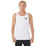 Musculosa blanca con logo estampado en el pecho.