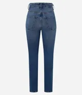 Pantalón de jean de corte recto con tiro medio.