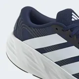Championes de running Adidas modelo Galaxy 8, de color azul marino con las tres tiras características en blanco y entresuela blanca amortiguada.