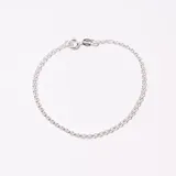 Pulsera de plata 925 con cadena de eslabones pequeños.