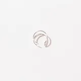 Anillo abierto doble de plata 925.