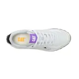 Championes de diseño retro inspirados en los años 80 y 90, modelo Trigen Mesh de Caterpillar. Confeccionados en ante, microfibra y malla, presentan una combinación de colores gris, blanco y detalles en violeta y negro. Cuentan con suela de goma resistente y entresuela de EVA ligera.