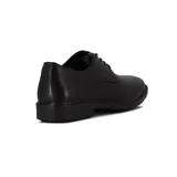 Zapato acordonado de cuero color marrón oscuro, de estilo casual.