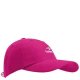 Gorra deportiva Topper de seis paneles, color fucsia, con logo de la marca bordado en blanco en el frente y visera curva.