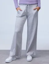 Pantalón jogger negro de modal, marca French Laundry, con pretina ancha elastizada, lazo de ajuste y bolsillos inclinados.